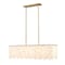 Z-Lite Viviana Linear Chandelier, 5-Light, 11.5 In.W x 40.75 In.L x 11.5 In.H, Rubbed Brass/Alabaster 345-40L-RB - alternate 1